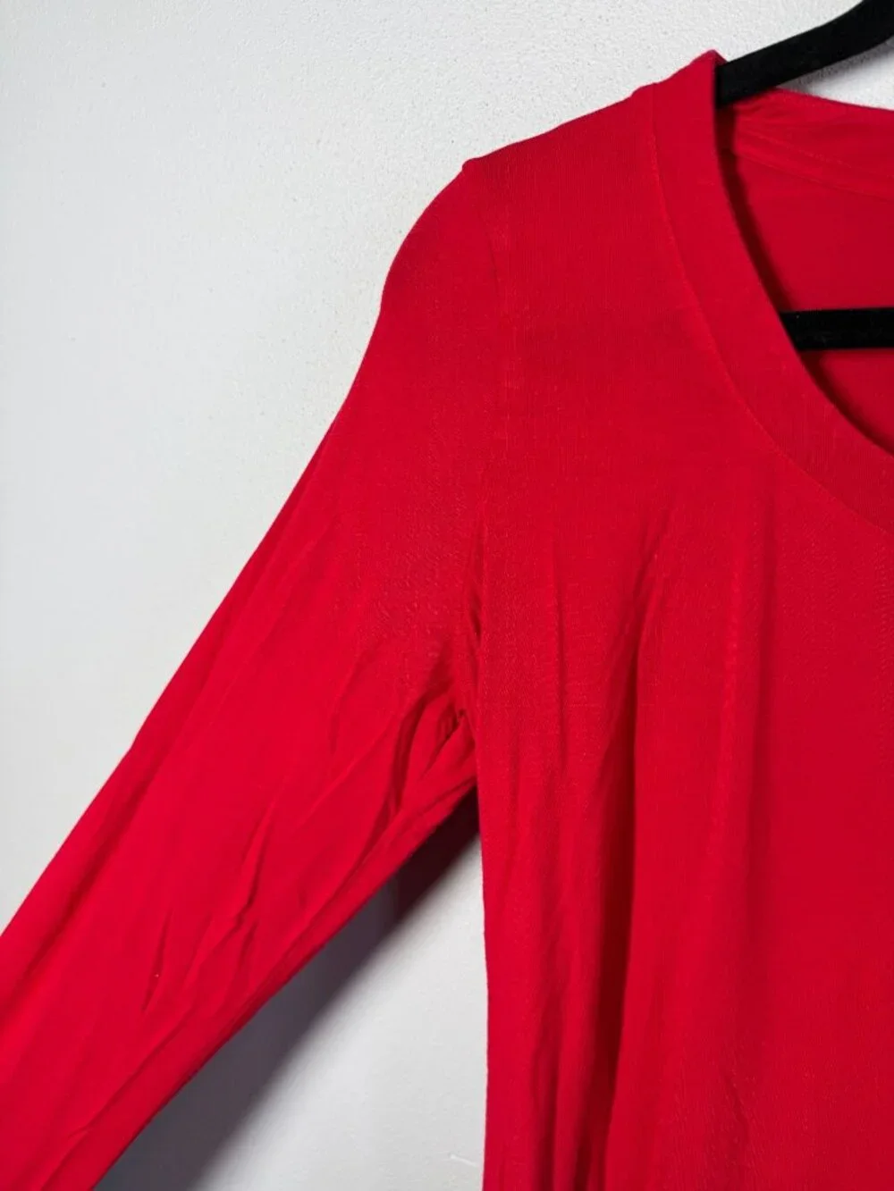 Soma Cool Nights Womens S Red Long Sleeve‎ Pajama Top Soft Lounge Scoop Neck